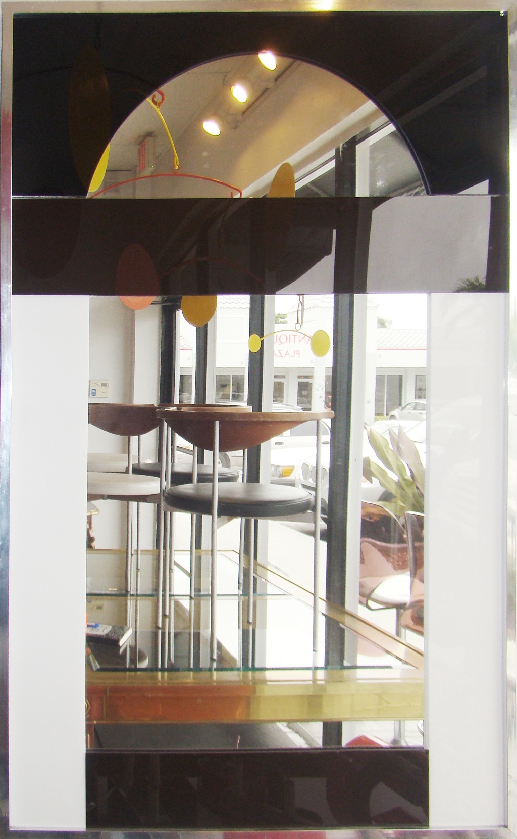 Mid Century Modern Acrylic Color Blocked Mirror Modernism